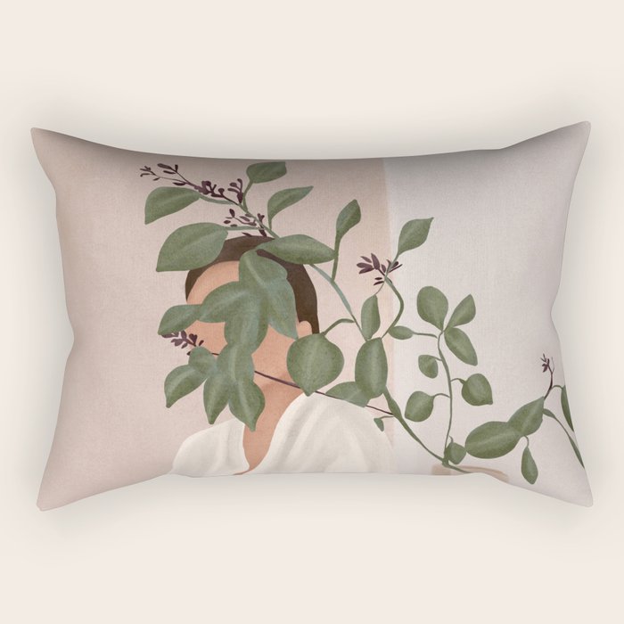 Behind the Leaves Rectangular Pillow Gallery Image 1