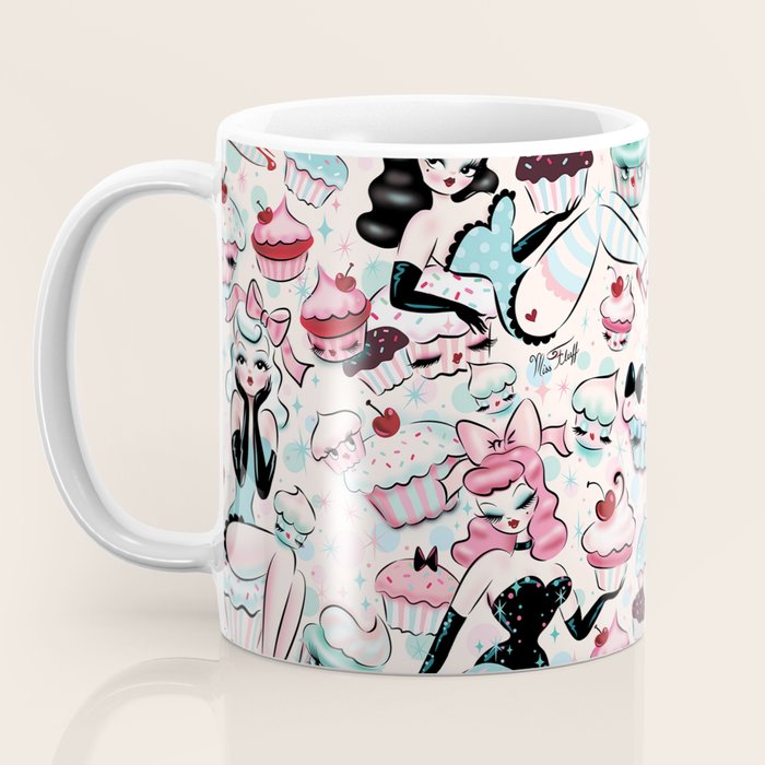 Cupcake Dolls Pattern Coffee Mug Gallery Image 3