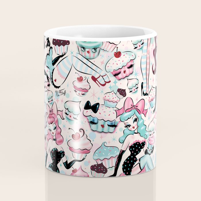 Cupcake Dolls Pattern Coffee Mug Gallery Image 4
