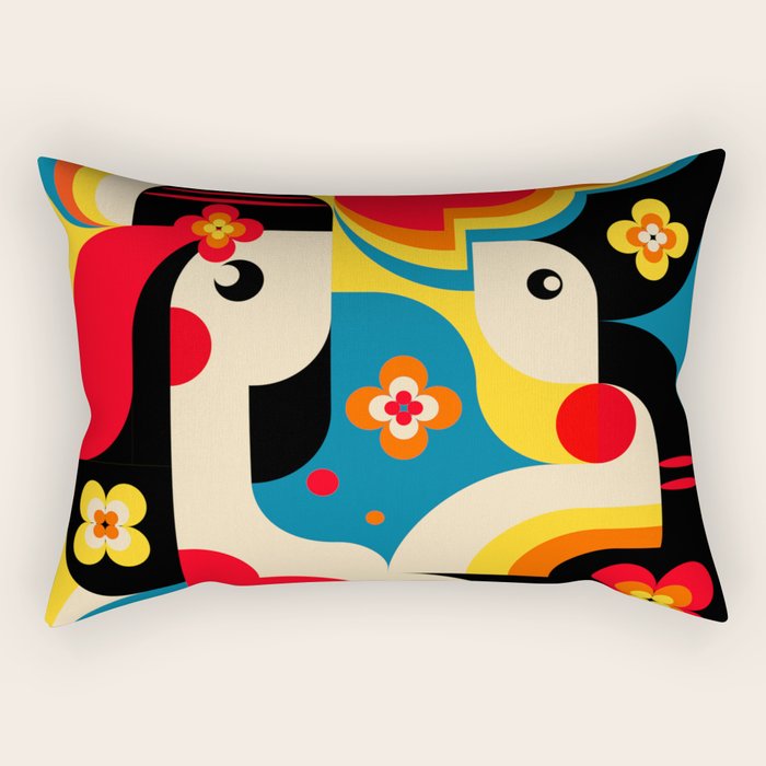 Happy Sun kissed Girls Rectangular Pillow Gallery Image 1