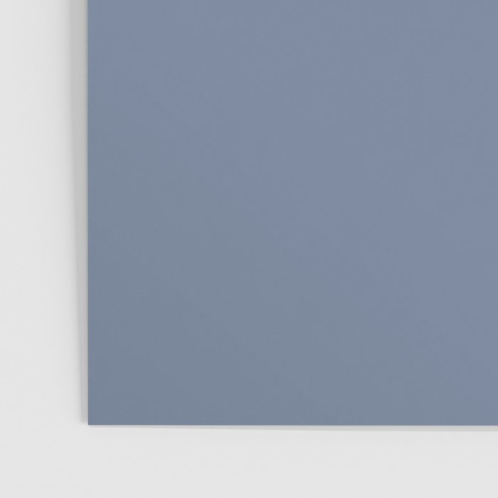 Fish Stripe - Mid Century Modern Minimalism in Stone Blue and Cream Poster Gallery Image 3