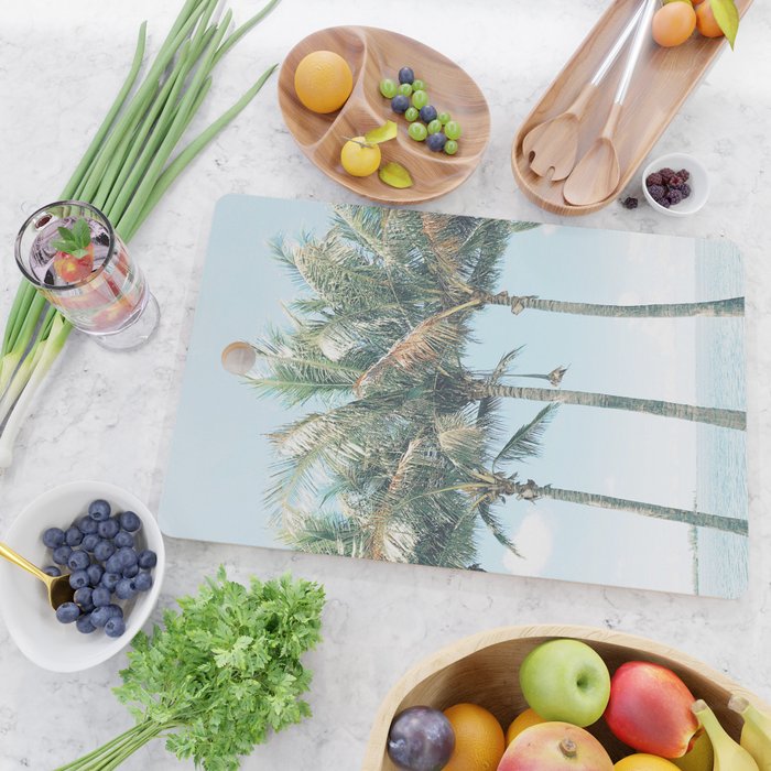 Tropical Palm Trees Cutting Board Gallery Image 2