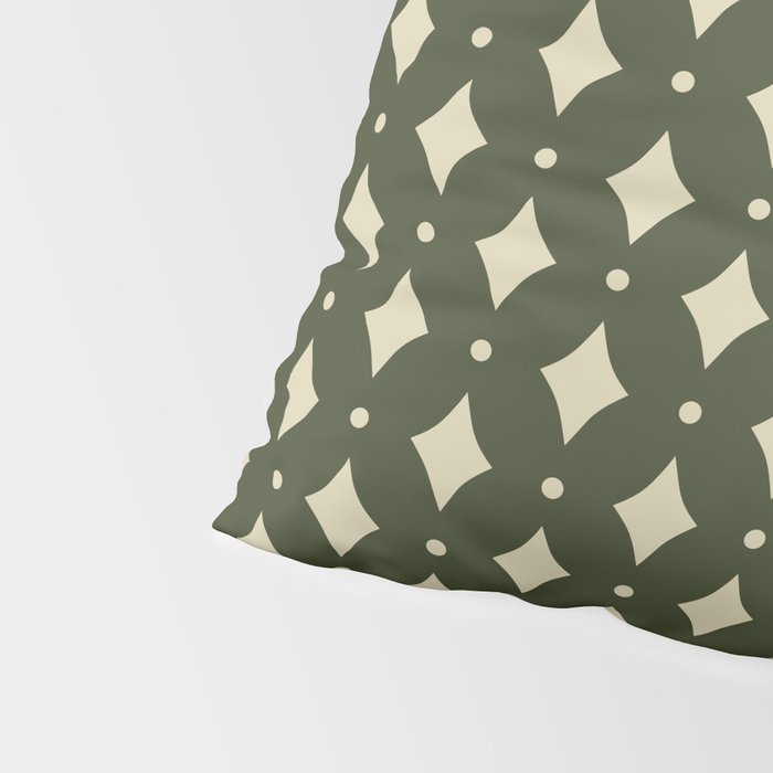 Vintage Stars XI Forest Green Pillow Sham Gallery Image 4