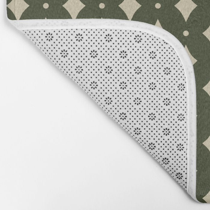 Vintage Stars XI Forest Green Bath Mat Gallery Image 2