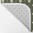 Vintage Stars XI Forest Green Bath Mat Gallery Image 2
