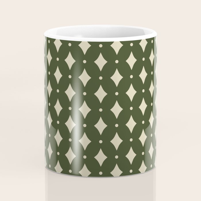 Vintage Stars XI Forest Green Coffee Mug Gallery Image 4