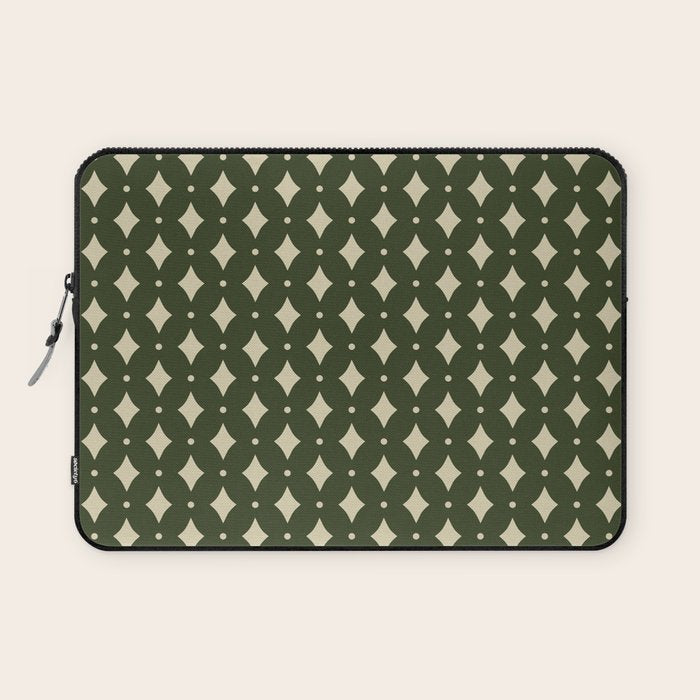Vintage Stars XI Forest Green Laptop Sleeve Gallery Image 1