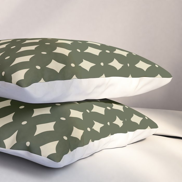 Vintage Stars XI Forest Green Pillow Sham Gallery Image 3