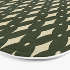 Vintage Stars XI Forest Green Bath Mat Gallery Image 3