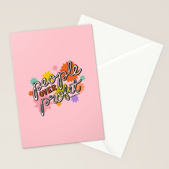 People Over Profit Stationery Card Gallery Image 2