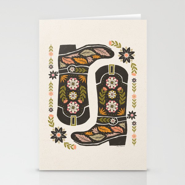 Cowboy boots and flowers Stationery Card Gallery Image 2