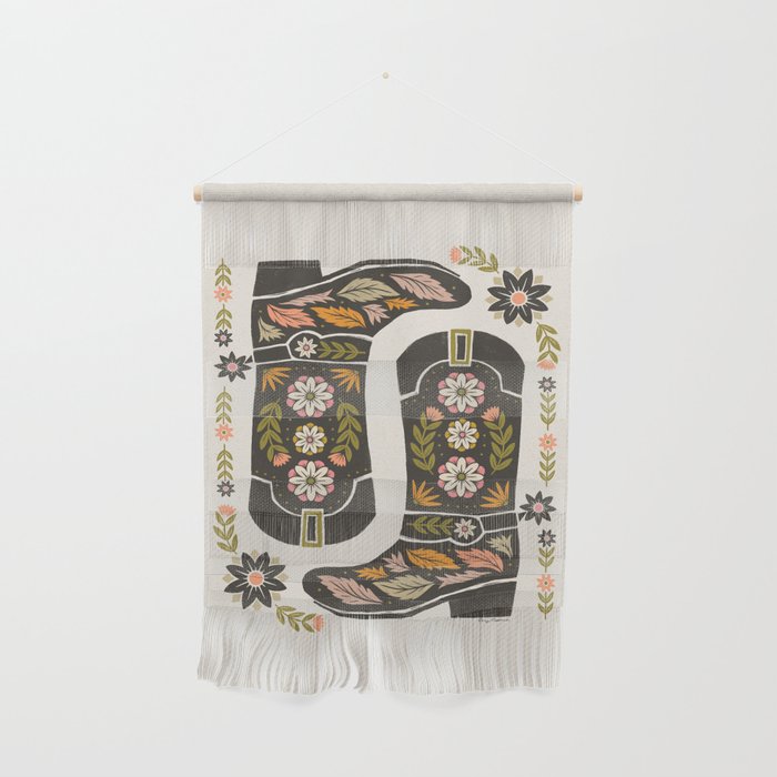 Cowboy boots and flowers Wall Hanging Gallery Image 1