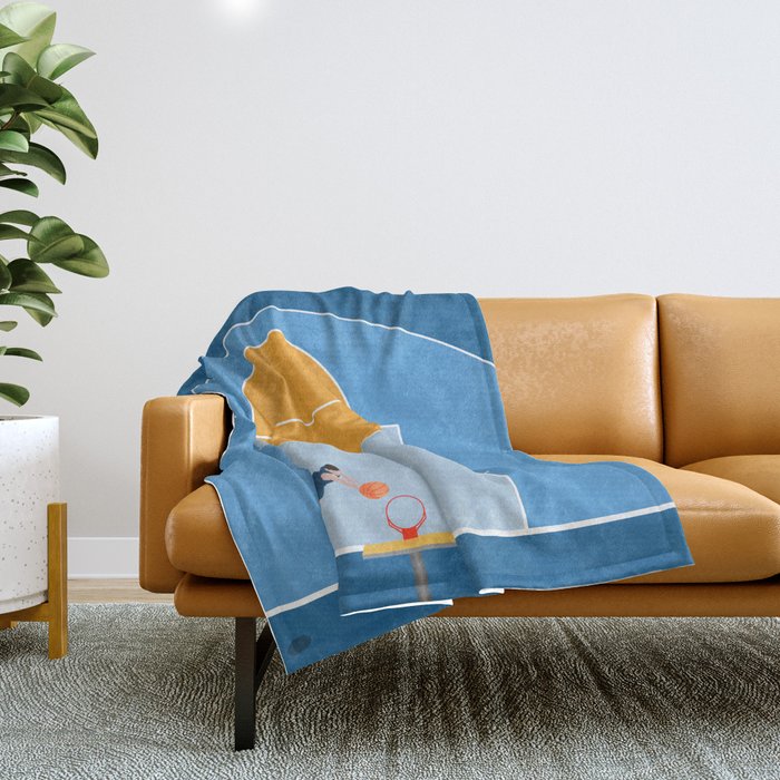 Shoot Hoops  Throw Blanket Gallery Image 1