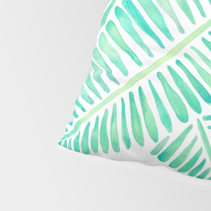 Tropical Banana Leaves - Mint Palette Pillow Sham Gallery Image 4