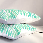 Tropical Banana Leaves - Mint Palette Pillow Sham Gallery Image 3
