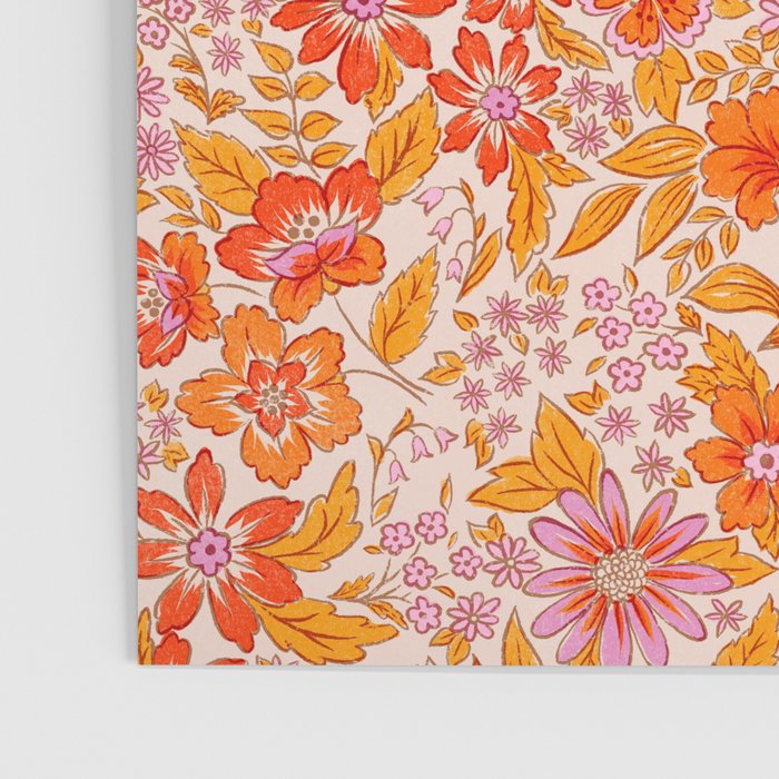 Posey - orange and pink Poster Gallery Image 3