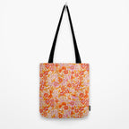Posey - orange and pink Tote Bag Gallery Image 2