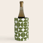 Mid Century Modern Geometric 04 Olive Green Wine Chiller Gallery Image 3