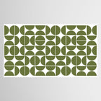Mid Century Modern Geometric 04 Olive Green Tablecloth Gallery Image 2