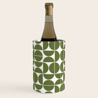Mid Century Modern Geometric 04 Olive Green Wine Chiller Gallery Image 1
