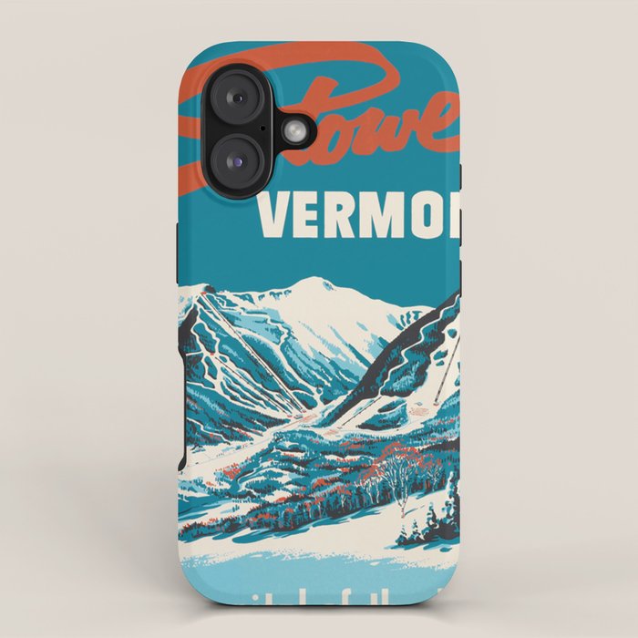 Stowe, Vermont Vintage Ski Poster iPhone Case Gallery Image 1