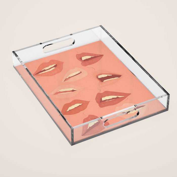 Playful Lips 2 Acrylic Tray Gallery Image 1