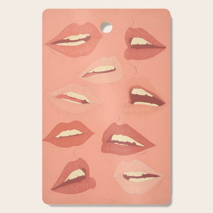 Playful Lips 2 Cutting Board Gallery Image 1