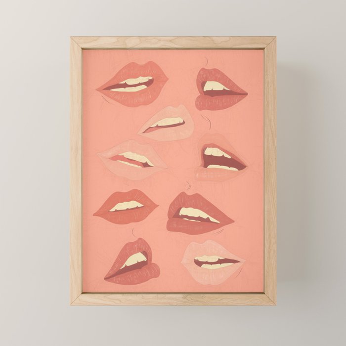 Playful Lips 2 Mini Art Print Gallery Image 1