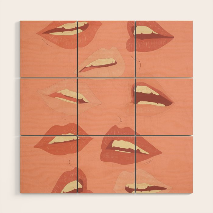 Playful Lips 2 Wood Wall Art Gallery Image 1
