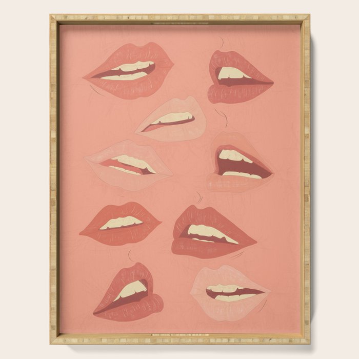 Playful Lips 2 Serving Tray Gallery Image 1