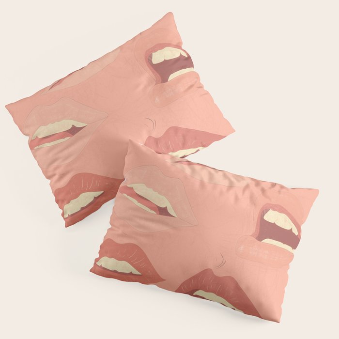 Playful Lips 2 Pillow Sham Gallery Image 3
