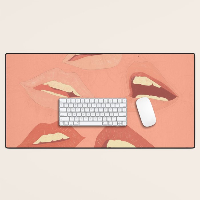 Playful Lips 2 Desk Mat Gallery Image 1