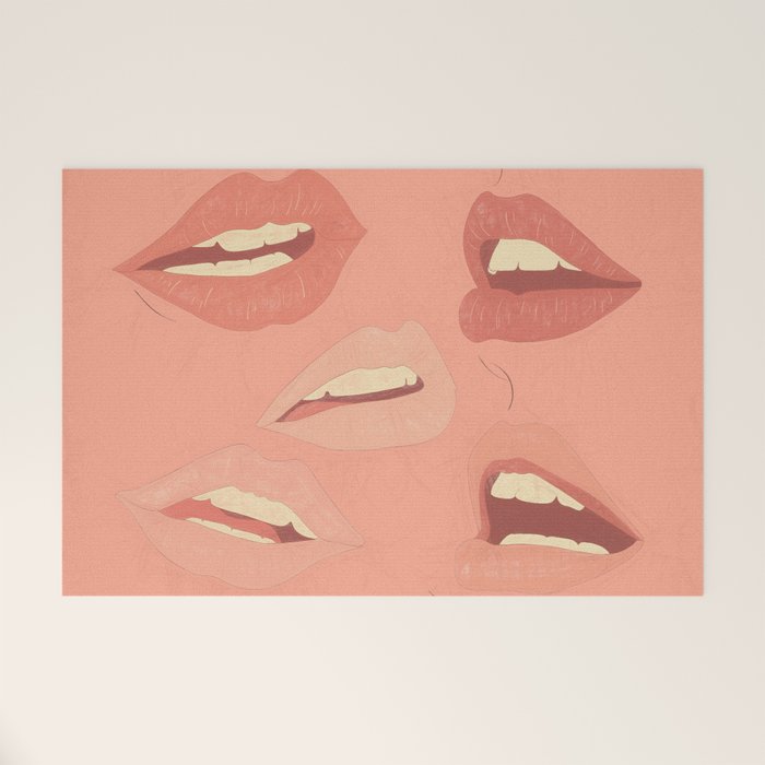 Playful Lips 2 Welcome Mat Gallery Image 1