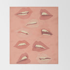 Playful Lips 2 Throw Blanket Gallery Image 2