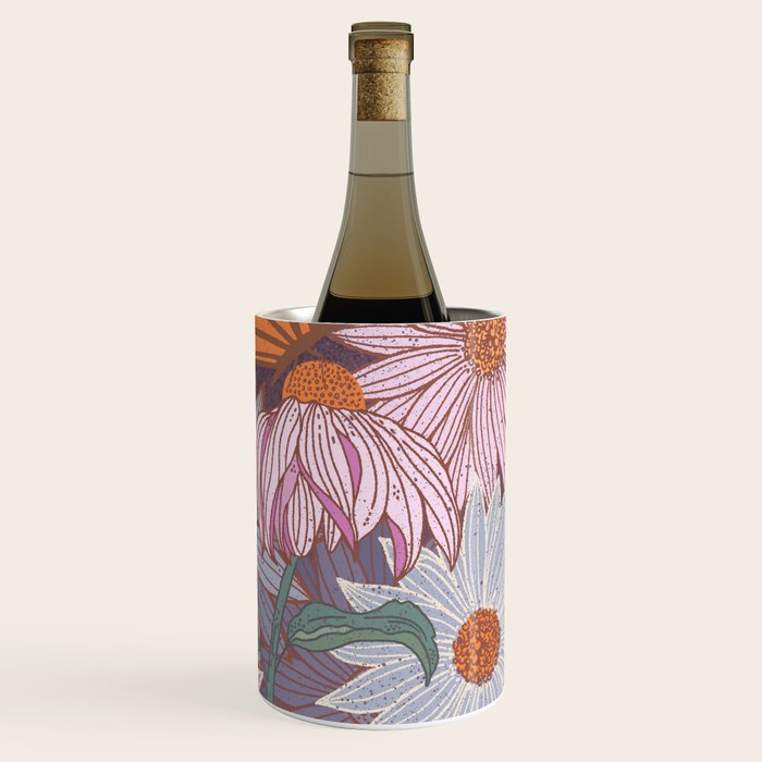Monarch Butterfly and Wildflowers Wine Chiller Gallery Image 1