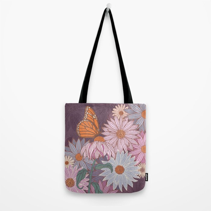 Monarch Butterfly and Wildflowers Tote Bag Gallery Image 2