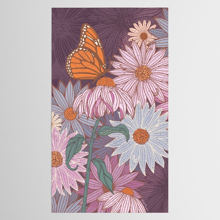 Monarch Butterfly and Wildflowers Tablecloth Gallery Image 2