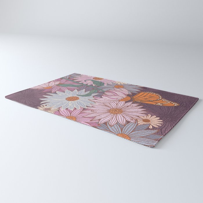 Monarch Butterfly and Wildflowers Rug Gallery Image 3