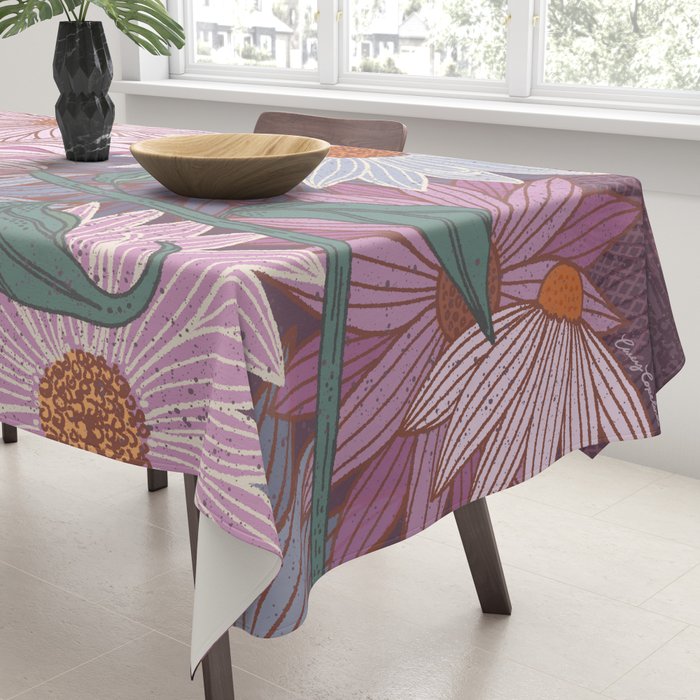 Monarch Butterfly and Wildflowers Tablecloth Gallery Image 3