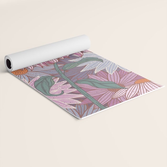 Monarch Butterfly and Wildflowers Yoga Mat Gallery Image 2