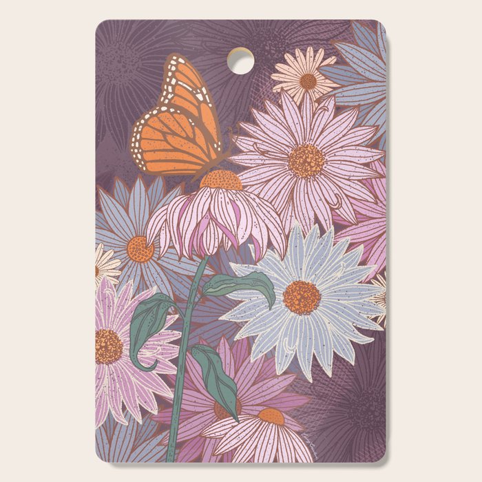 Monarch Butterfly and Wildflowers Cutting Board Gallery Image 1