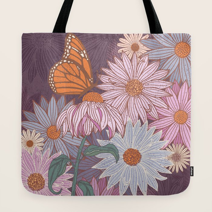 Monarch Butterfly and Wildflowers Tote Bag Gallery Image 2