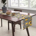 Construction Trucks on Gray Table Runner Gallery Image 2