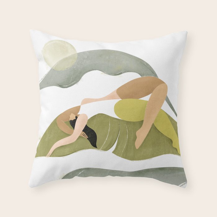 Banana palm Throw Pillow