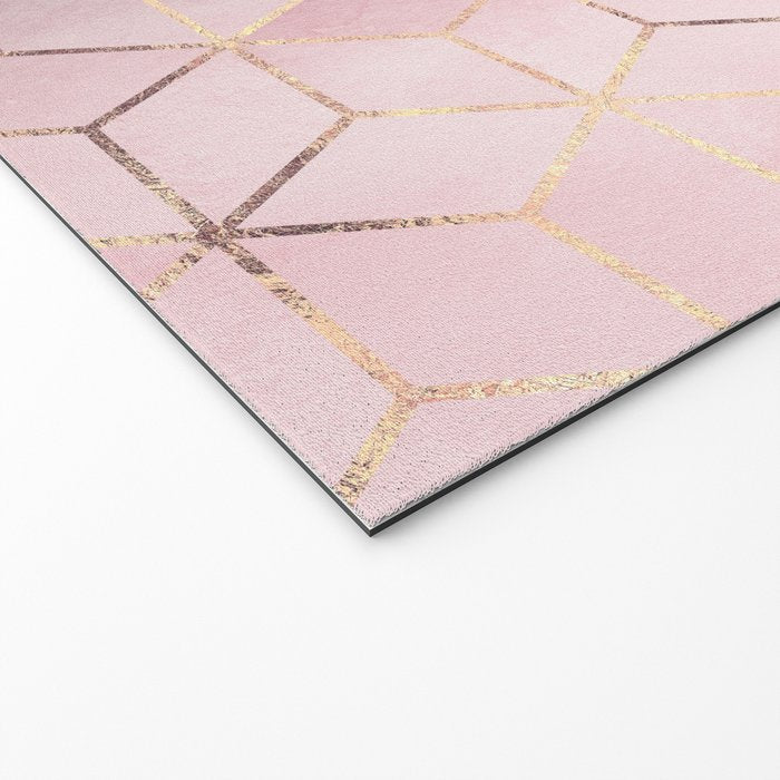 Pink And Grey Gradient Cubes Welcome Mat Gallery Image 2