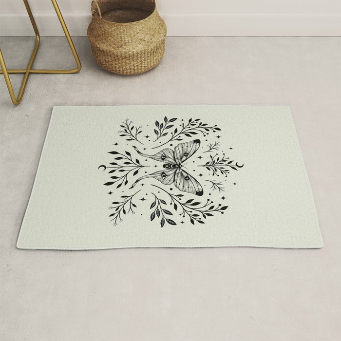 Mystical Luna Moth Rug Gallery Image 1