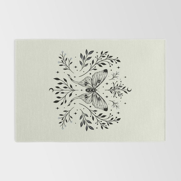 Mystical Luna Moth Rug Gallery Image 2