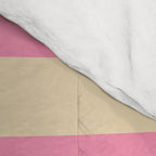 Joyful Flower and Stripes Pop Floral Pink and Blue Comforter Gallery Image 4
