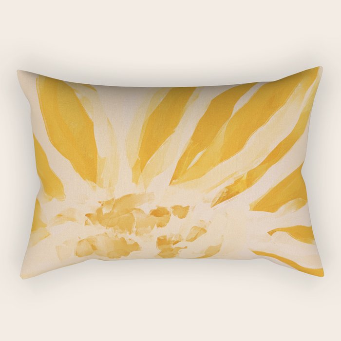 Sun Blooming Flower Rectangular Pillow Gallery Image 1
