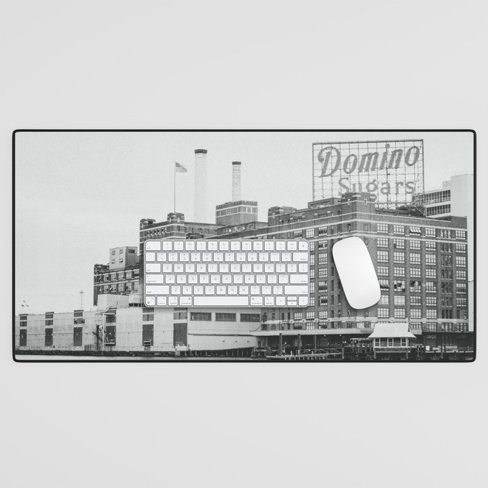 Domino Sugars Black and White Baltimore Print Desk Mat Gallery Image 1